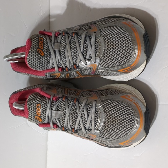 Asics Womens Gel Equation T3F6N Gray Silver Pink Lace Up Running Shoes Size 10 - Picture 3 of 9